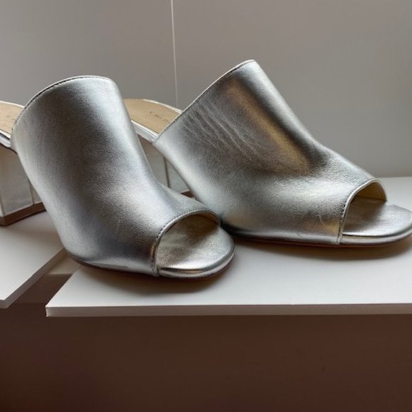 Silver Chinese Laundry Mules - Picture 2 of 5